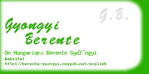 gyongyi berente business card